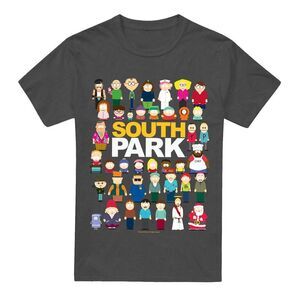 South Park Unisex Adult Full Cast T-Shirt / Charcoal